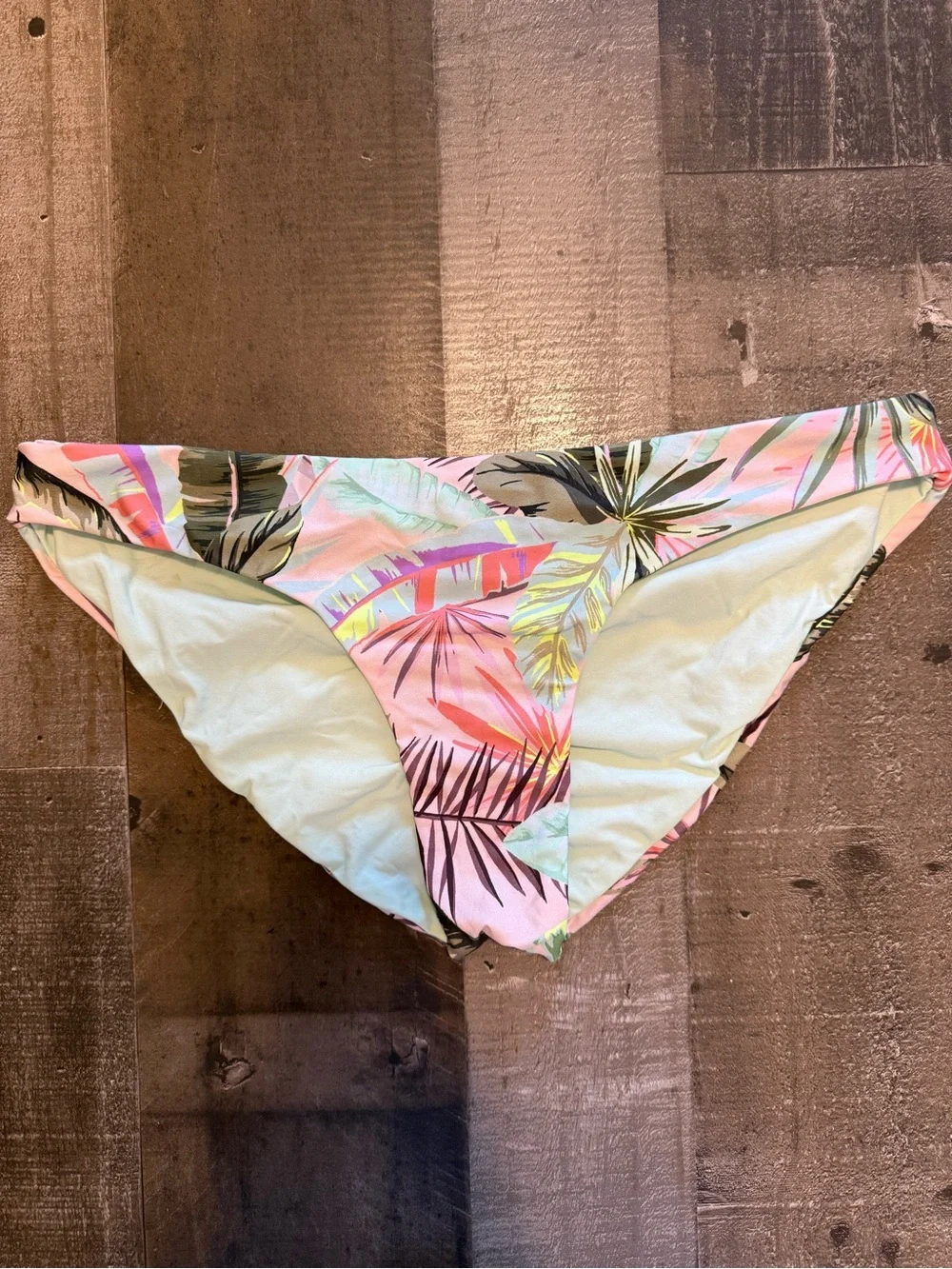 PILYQ Tropical Print Bikini Bottom size Large
